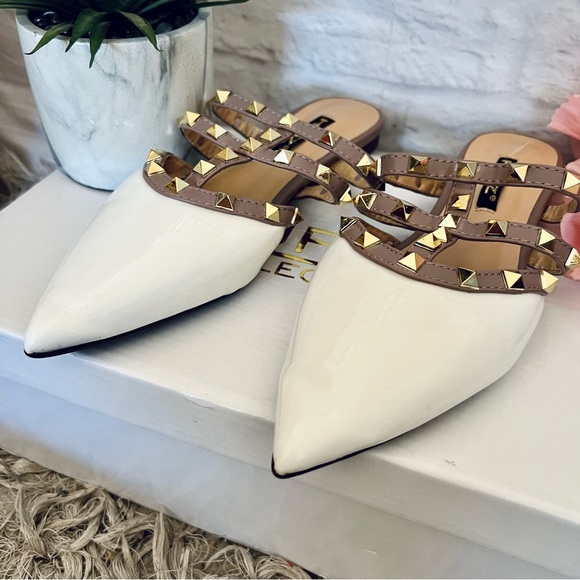 Studded Patent Leather Mules - Picture 2 of 8